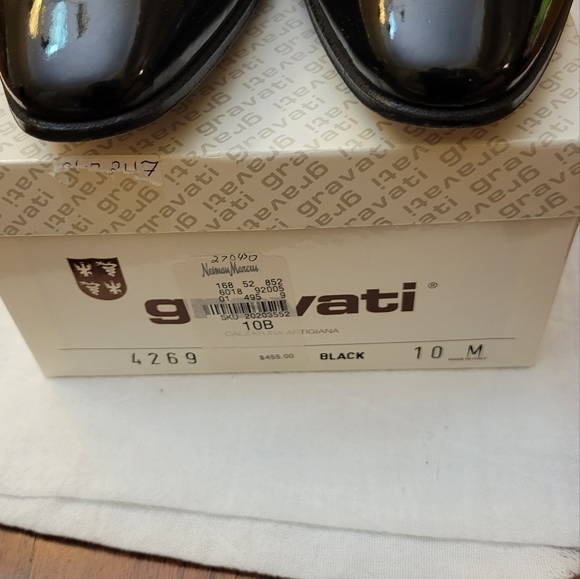 Gravati Black Suede Oxford w/ Black Patent Leather Cap Toe Size 10 - Picture 2 of 13
